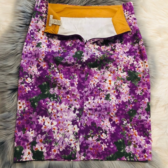 Purple floral pencil skirt - Picture 5 of 8